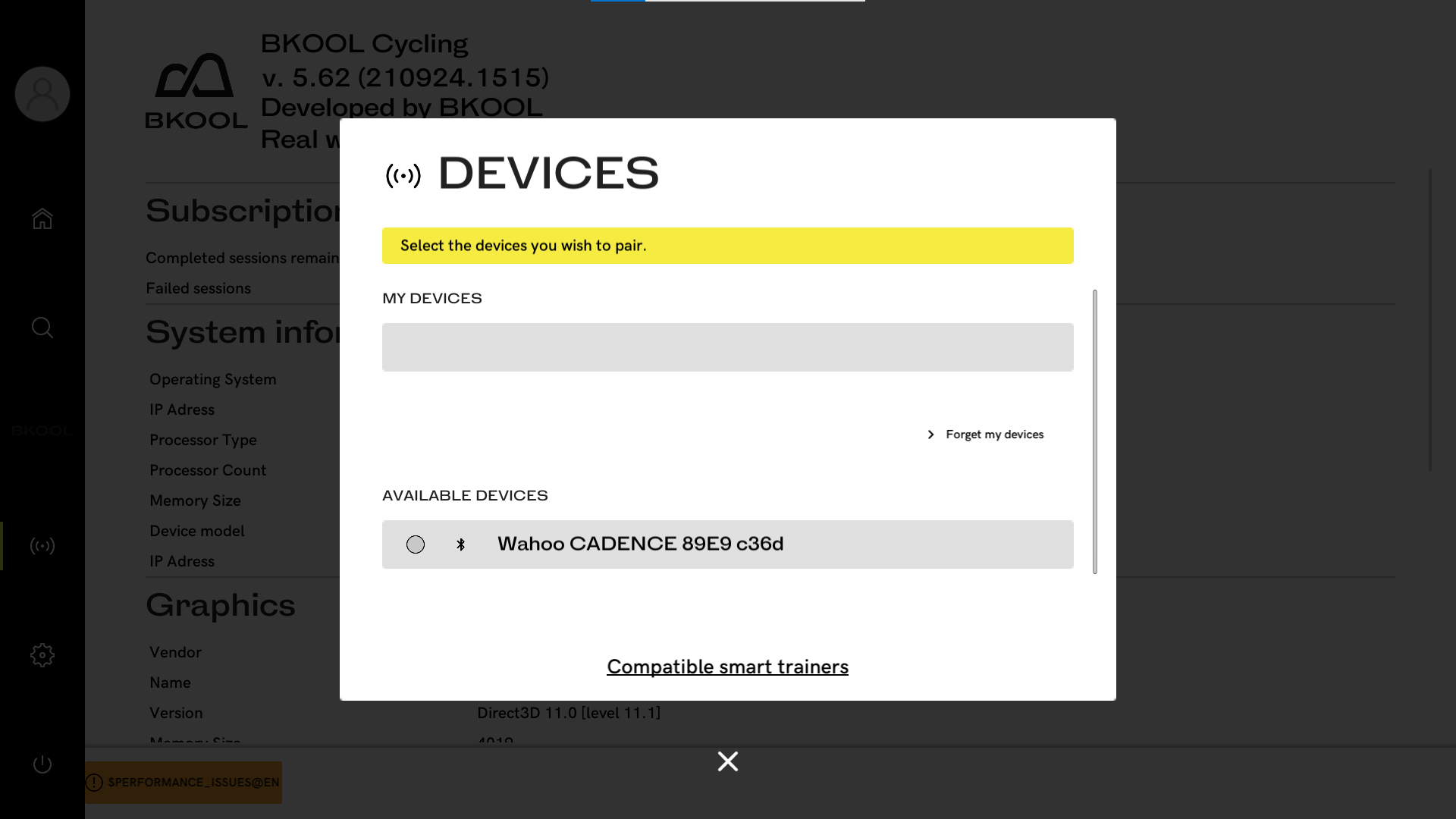 How do I an external sensor to BKOOL Cycling? –